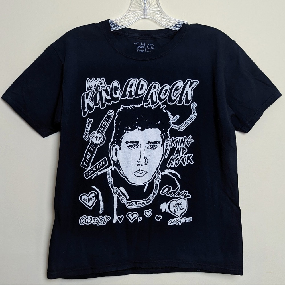 King Adrock‎ Beastie Boys T-Shirt Black Rap Youth Large